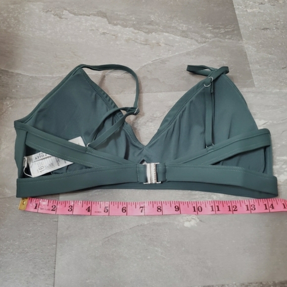 NWOT Seafolly Collective Hybrid Bralette Top Swimsuit. Green. Pads. 12US. - Picture 11 of 11